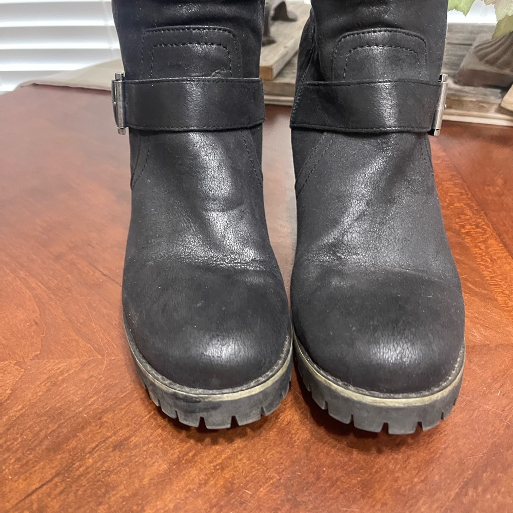 Crown Vintage Chelie Knee High
Block Heel Boots Moto vegan - Picture 4 of 11